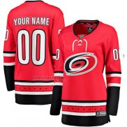 Camiseta Hockey Mujer Carolina Hurricanes Alterno Breakaway Personalizada Rojo