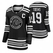 Camiseta Hockey Mujer Chicago Blackhawks Jonathan Toews Premier Alternato Negro