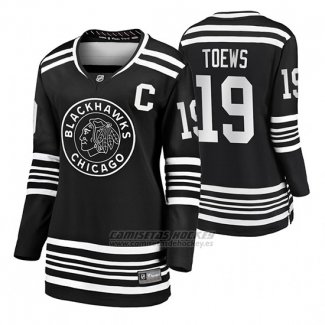 Camiseta Hockey Mujer Chicago Blackhawks Jonathan Toews Premier Alternato Negro