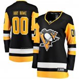 Camiseta Hockey Mujer Pittsburgh Penguins Primera Breakaway Personalizada Negro