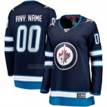 Camiseta Hockey Mujer Winnipeg Jets Primera Breakaway Personalizada Azul
