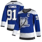 Camiseta Hockey Tampa Bay Lightning Steven Stamkos Reverse Retro Autentico 2020-21 Azul Camiseta Hockey Tampa Bay Lightning Steven Stamkos Reverse Retro Autentico 2020-21 Azul