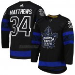 Camiseta Hockey Toronto Maple Leafs Auston Matthews Autentico Alterno Negro