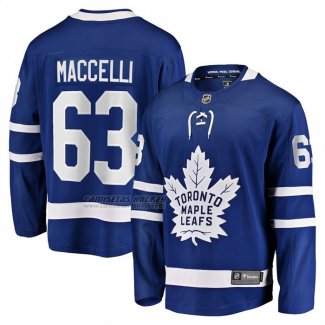 Camiseta Hockey Toronto Maple Leafs Matias Maccelli Primera Breakaway Azul