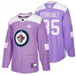 Camiseta Winnipeg Jets Mathieu Perreault Hockey Fights Cancer Violeta Camiseta Winnipeg Jets Mathieu Perreault Hockey Fights Cancer Violeta