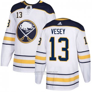Camiseta Hockey Buffalo Sabres 13 Jimmy Vesey Road Autentico Blanco