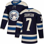 Camiseta Hockey Columbus Blue Jackets 7 Jack Johnson Alterno Autentico Azul