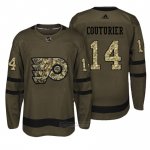 Camiseta Hockey Hombre Philadelphia Flyers 14 Sean Couturier Verde Camo