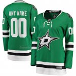 Camiseta Hockey Mujer Dallas Stars Primera Breakaway Personalizada Verde