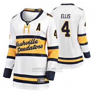 Camiseta Hockey Mujer Nashville Predators Ryan Ellis Breakaway Jugador 2020 Winter Classic Blanco