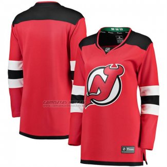 Camiseta Hockey Mujer New Jersey Devils Primera Breakaway Rojo