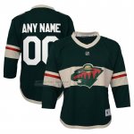 Camiseta Hockey Nino Minnesota Wild Primera Replica Personalizada Verde