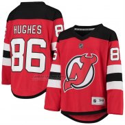 Camiseta Hockey Nino New Jersey Devils Jack Hughes Primera Replica Rojo