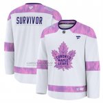 Camiseta Hockey Toronto Maple Leafs Hockey Fights Cancer Primera Blanco