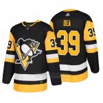 Camiseta Pittsburgh Penguins Jean Sebastien Dea Home Autentico Jugador Negro