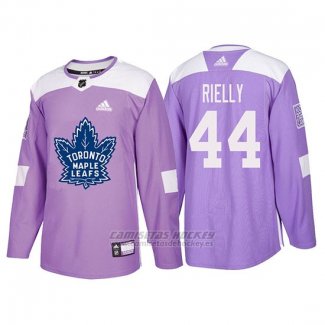 Camiseta Toronto Maple Leafs Morgan Rielly Hockey Fights Cancer Violeta