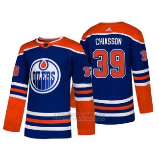 Camiseta Edmonton Oilers Alex Chiasson Alternato Autentico Azul