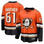 Camiseta Hockey Anaheim Ducks Cutter Gauthier Primera Breakaway Naranja