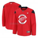 Camiseta Hockey Detroit Red Wings Primera Practica Rojo