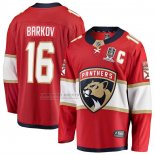 Camiseta Hockey Florida Panthers Aleksander Barkov 2025 Stanley Cup Champions Breakaway Rojo