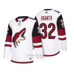 Camiseta Hockey Hombre Arizona Coyotes Antti Raanta 32 2018 Season Centennial Patch Team Road Blanco