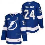 Camiseta Hockey Hombre Autentico Tampa Bay Lightning 24 Ryan Callahan Home 2018 Azul