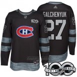 Camiseta Hockey Hombre Montreal Canadiens 27 Alex Galchenyuk 2017 Centennial Limited Negro