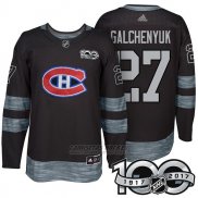 Camiseta Hockey Hombre Montreal Canadiens 27 Alex Galchenyuk 2017 Centennial Limited Negro
