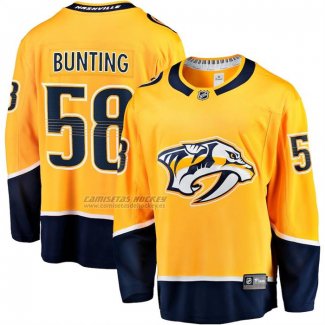 Camiseta Hockey Nashville Predators Michael Bunting Primera Breakaway Amarillo