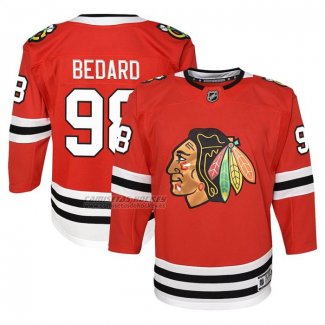 Camiseta Hockey Nino Chicago Blackhawks Connor Bedard Primera Premier Rojo