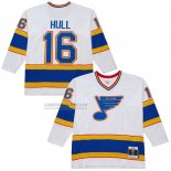 Camiseta Hockey St Louis Blues Brett Hull Mitchell & Ness 1990-91 Power Play Blanco