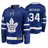 Camiseta Hockey Toronto Maple Leafs Auston Matthews Primera Breakaway Jugador Azul