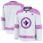 Camiseta Hockey Winnipeg Jets 2024 Fights Cancer Blanco