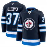 Camiseta Hockey Winnipeg Jets Connor Hellebuyck Primera Premium Azul