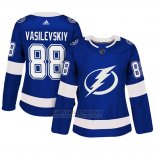 Camiseta Mujer Tampa Bay Lightning 88 Andrei Vasilevskiy Blue Adizero Jugador Home