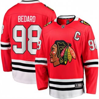 Camiseta Hockey Chicago Blackhawks Connor Bedard Primera Captains Patch Breakaway Rojo