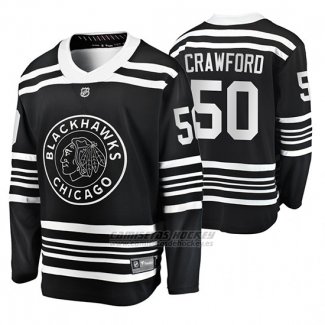 Camiseta Hockey Chicago Blackhawks Corey Crawford Premier Alternato Negro