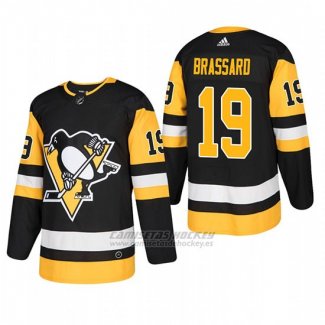Camiseta Hockey Hombre Pittsburgh Penguins 19 Derick Brassard Home Autentico Jugador Negro