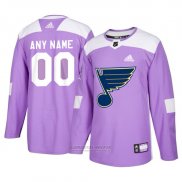 Camiseta Hockey Hombre St. Louis Blues Personalizada Violeta