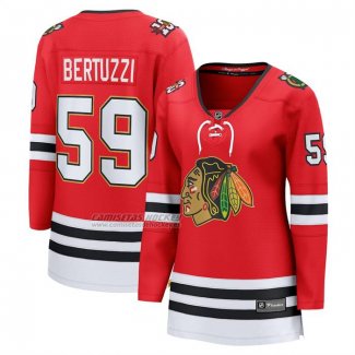 Camiseta Hockey Mujer Chicago Blackhawks Tyler Bertuzzi Centennial Breakaway Rojo