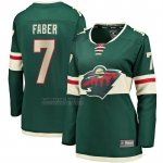 Camiseta Hockey Mujer Minnesota Wild Brock Faber Primera Breakaway Verde
