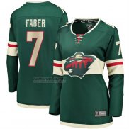 Camiseta Hockey Mujer Minnesota Wild Brock Faber Primera Breakaway Verde