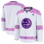 Camiseta Hockey New York Islanders 2024 Fights Cancer Blanco