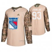 Camiseta Hockey New York Rangers Mika Zibanejad Veterans Day Camuflaje