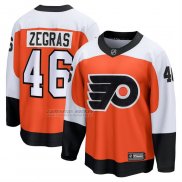 Camiseta Hockey Philadelphia Flyers Trevor Zegras Primera Breakaway Naranja