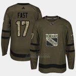 Camiseta New York Rangers Jesper Fast Camo Salute To Service