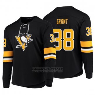 Camiseta Pittsburgh Penguins Derek Grant Adidas Platinum Negro