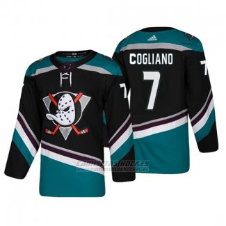 Camiseta Anaheim Ducks Andrew Cogliano Alternato 25th Aniversario Adidas Autentico Negro