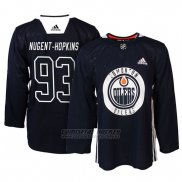 Camiseta Edmonton Oilers Ryan Nugent Hopkins New Season Practice Azul