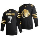 Camiseta Hockey Chicago Blackhawks Brent Seabrook Golden Edition Limited Autentico 2020-21 Negro Camiseta Hockey Chicago Blackhawks Brent Seabrook Golden Edition Limited Autentico 2020-21 Negro